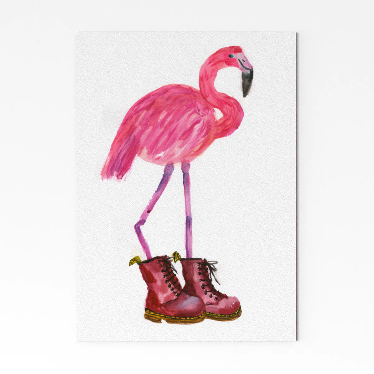 Flamingo In Red Boots Print - Available in 2 sizes