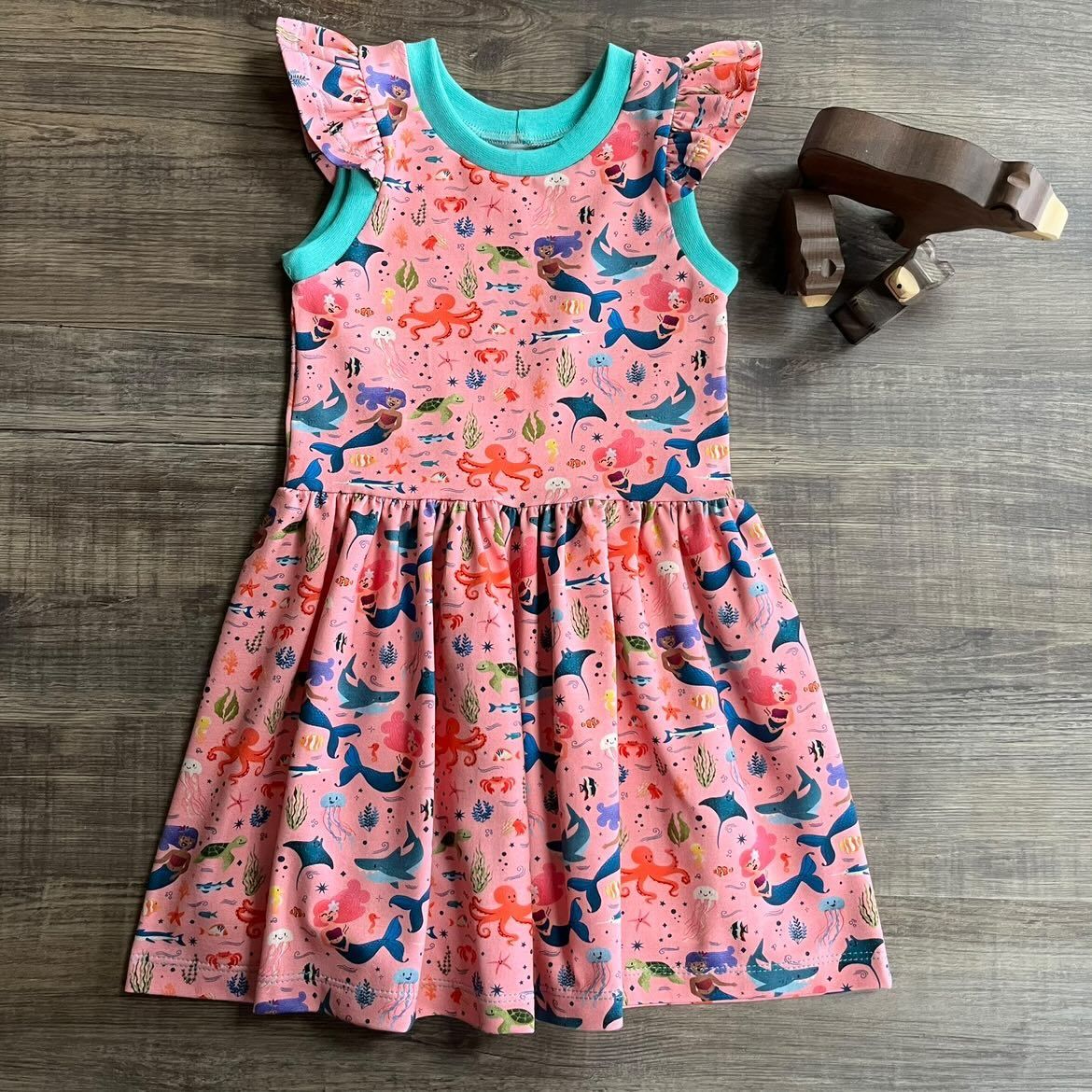 Mermaid Everyday Dress - Choose between pink or blue