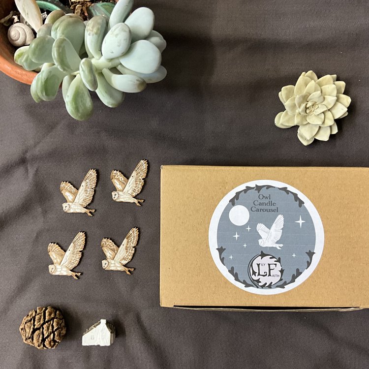 Barn Owl Candle Carousel