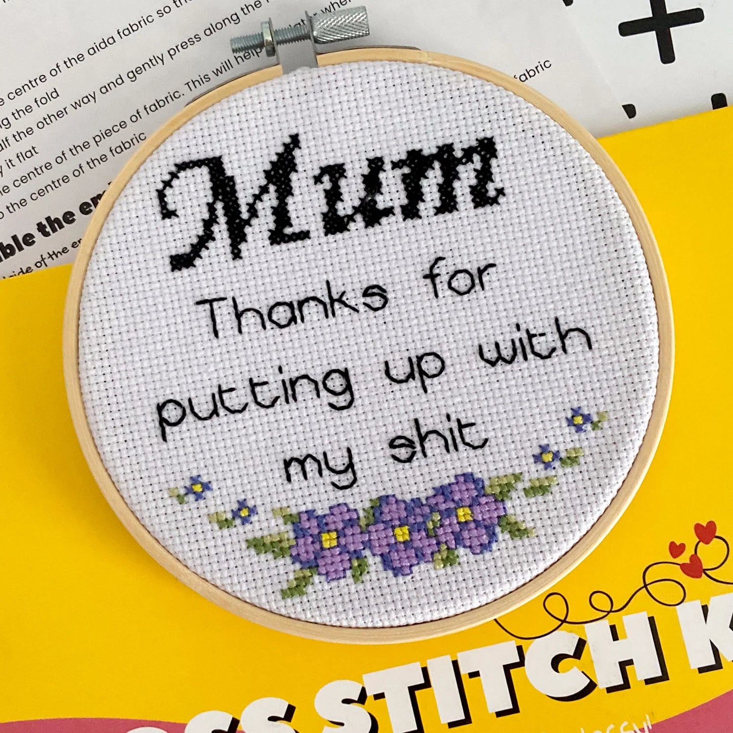 Mum (or Mom) Cross Stitch Kit