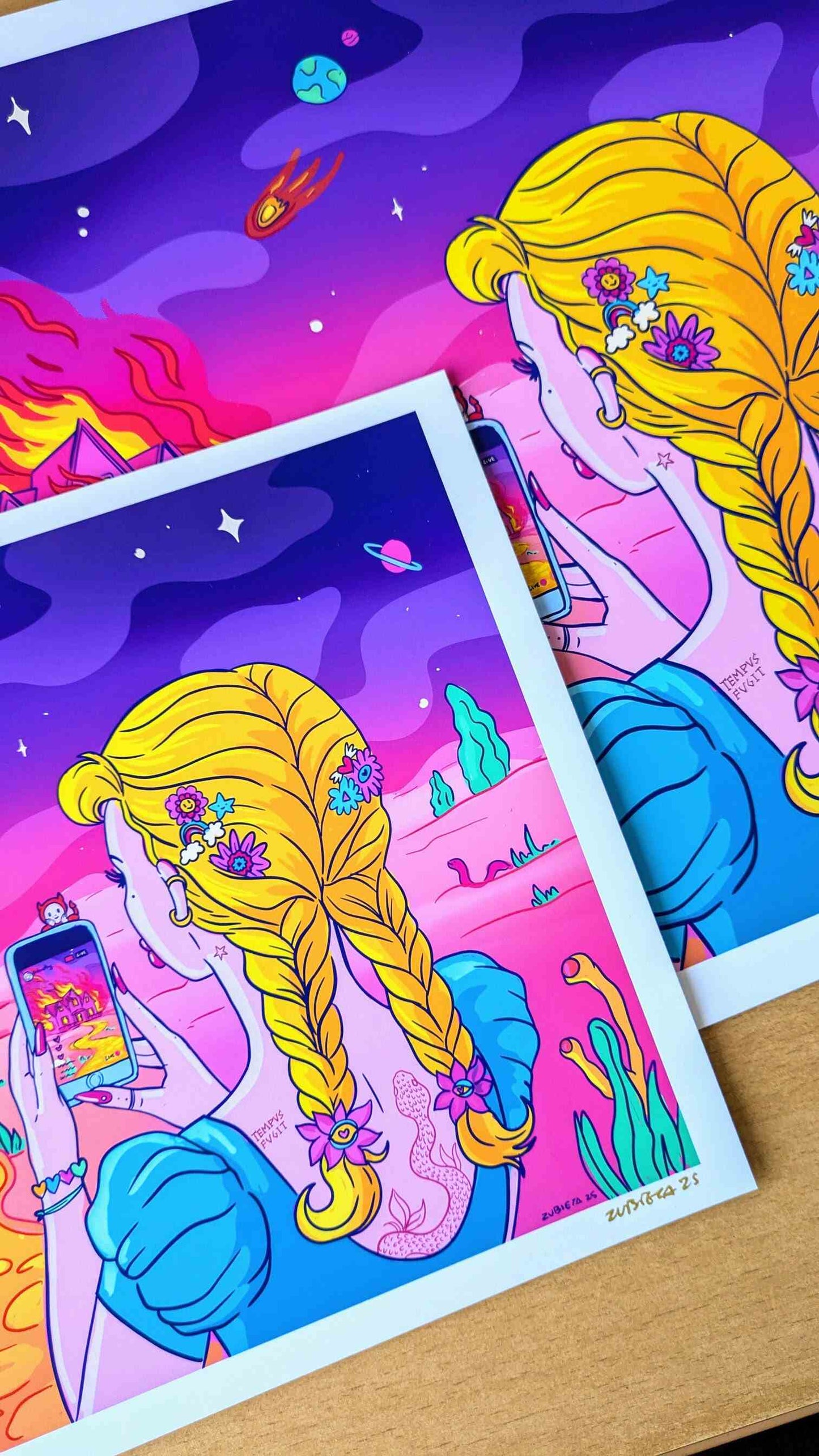 'My House On Fire' A5 Print
