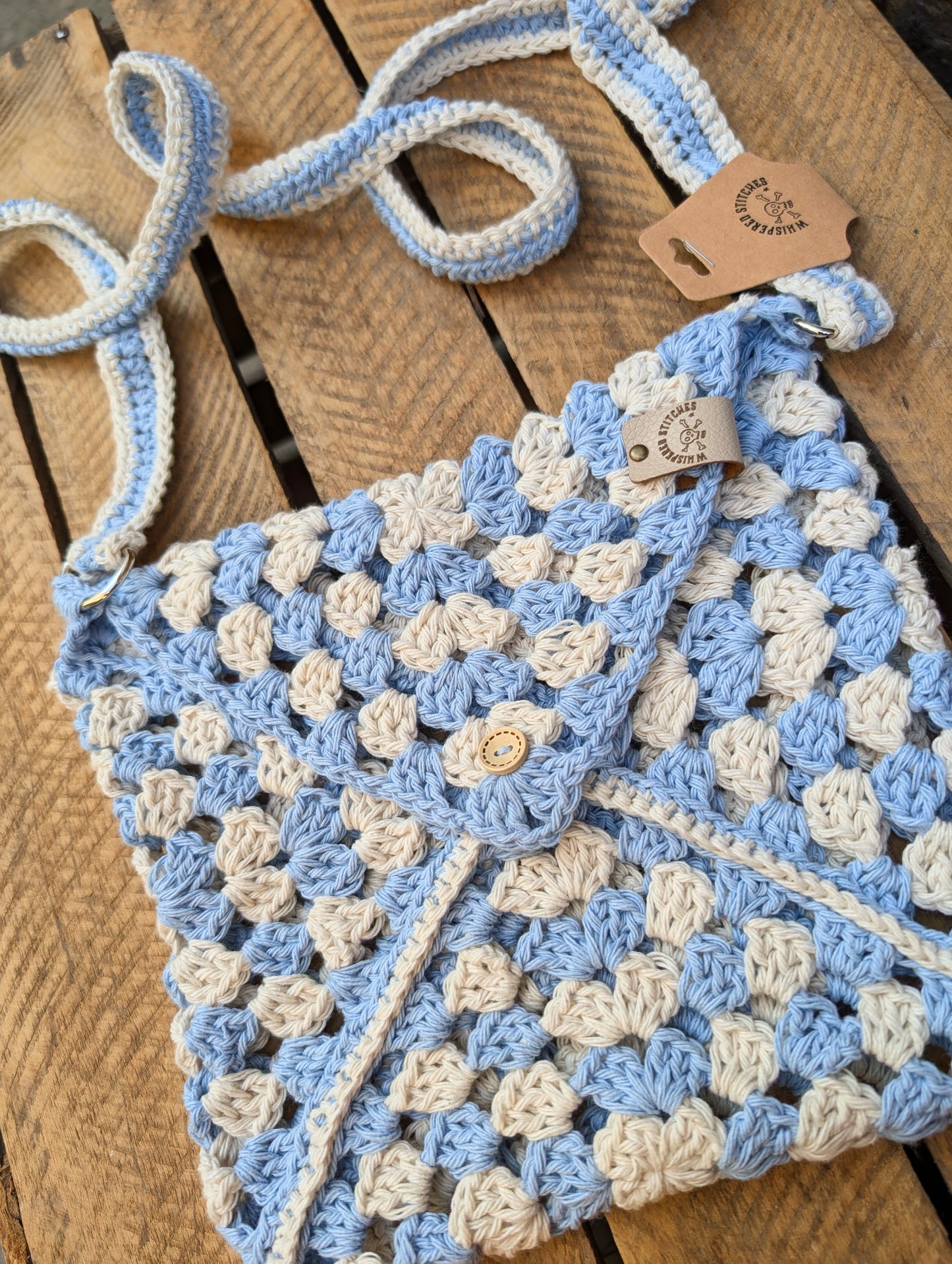 Handmade Crochet Envelope Shoulder Bag - 3 Available Colours