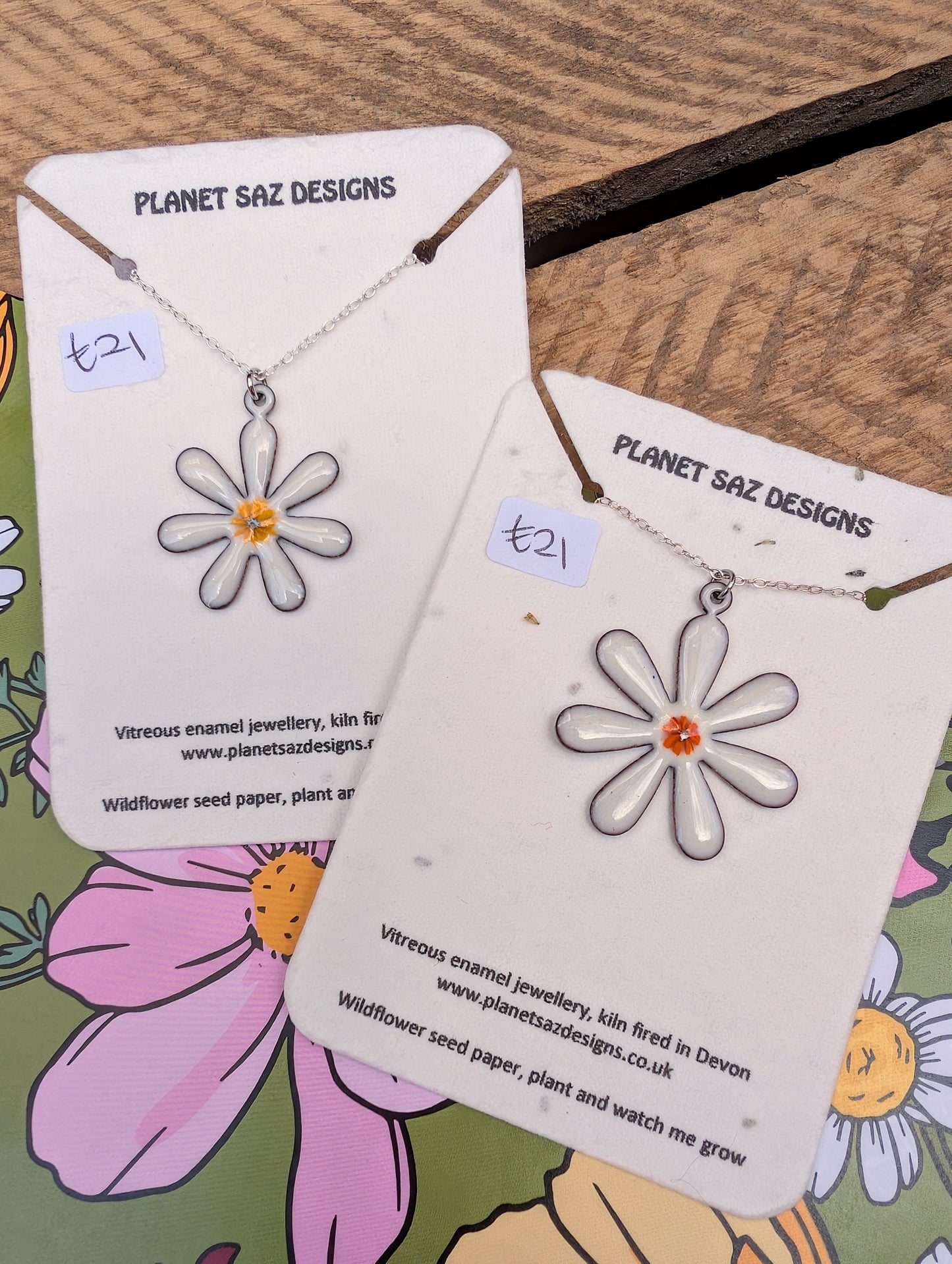 Daisy Handmade Enamel Jewellery