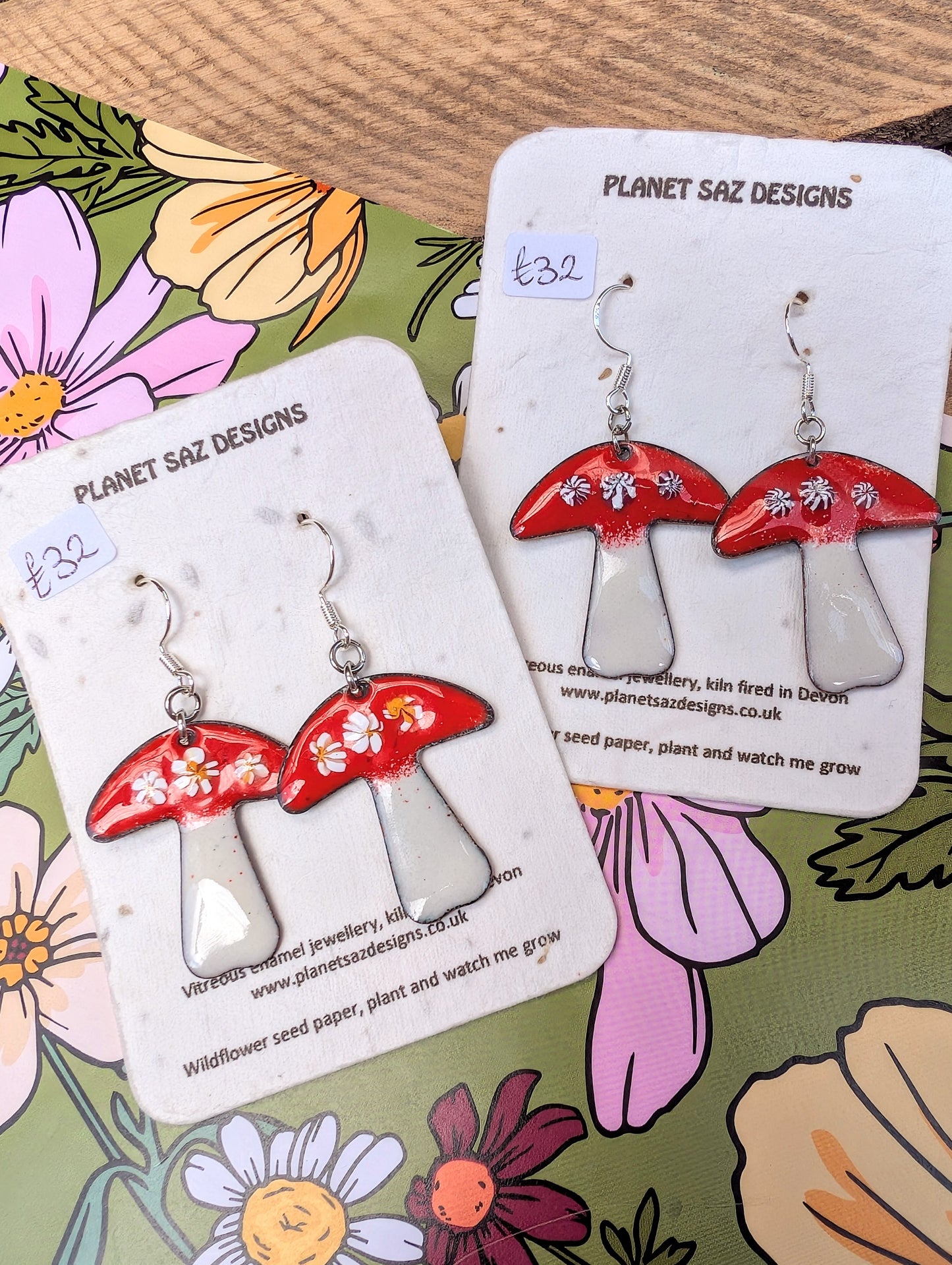Toadstool Handmade Enamel Jewellery