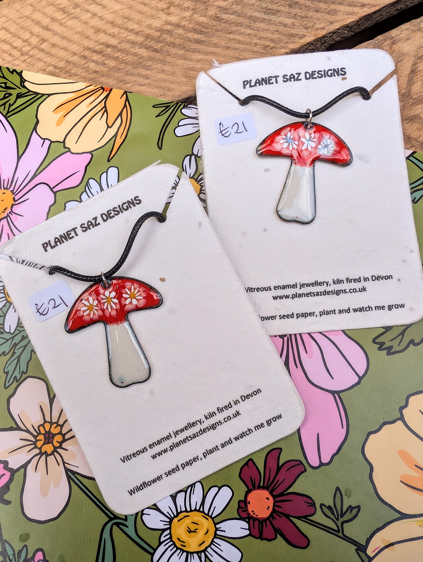 Toadstool Handmade Enamel Jewellery