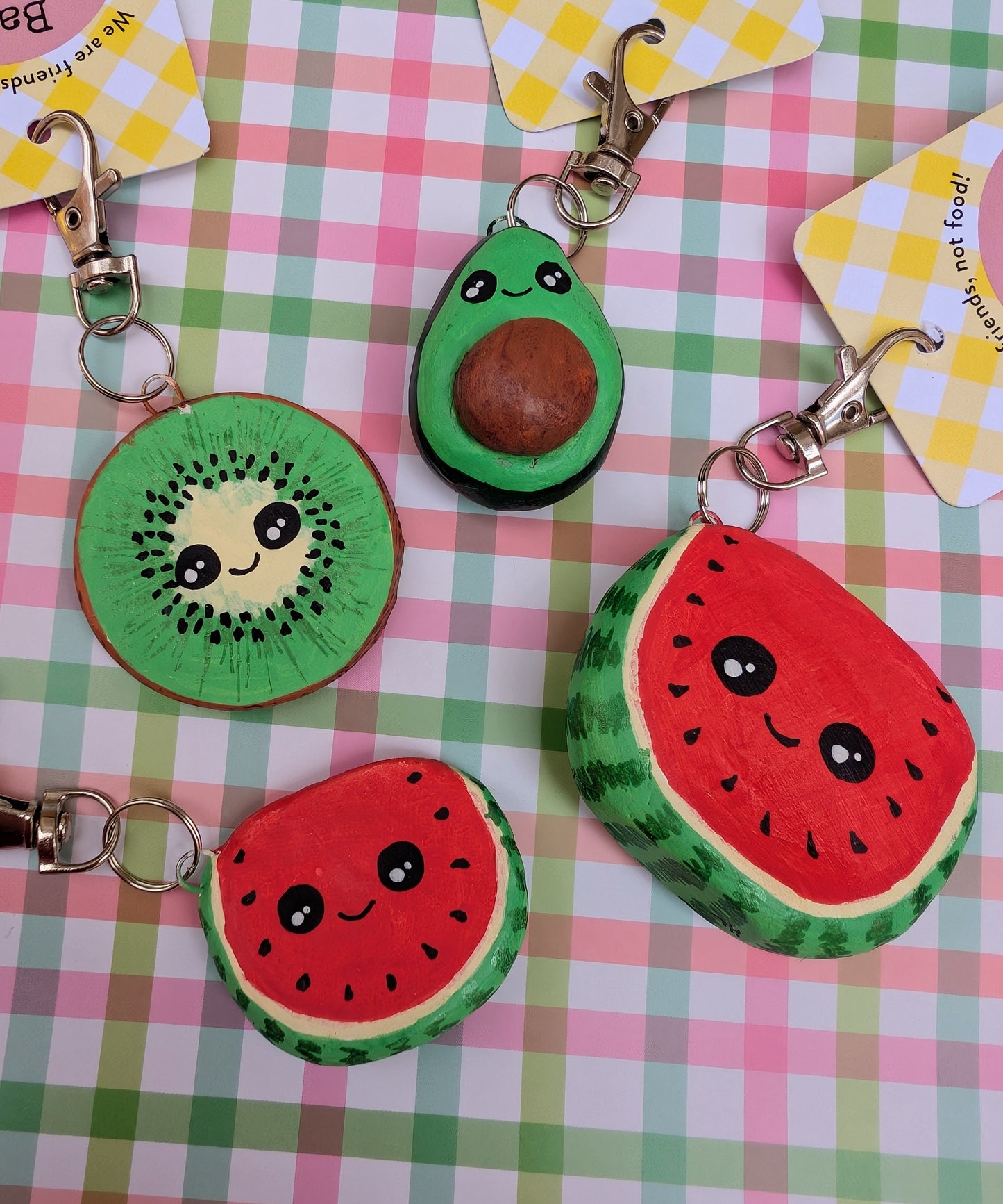 Clay Buddy Fruity Bag Charm/Keychain - 4 styles to choose from