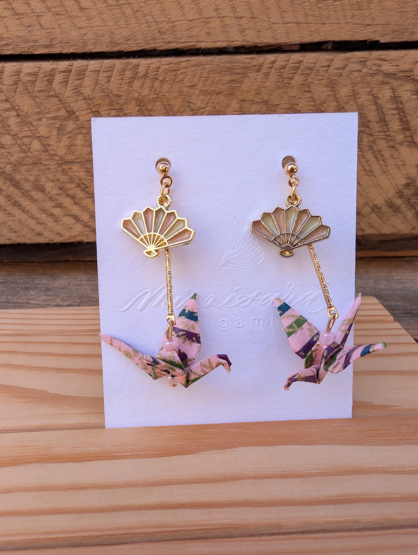 Handmade Origami Crane Earrings
