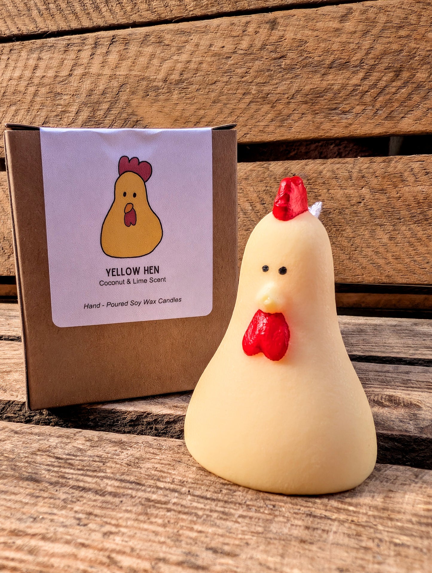 Yellow Hen Candle