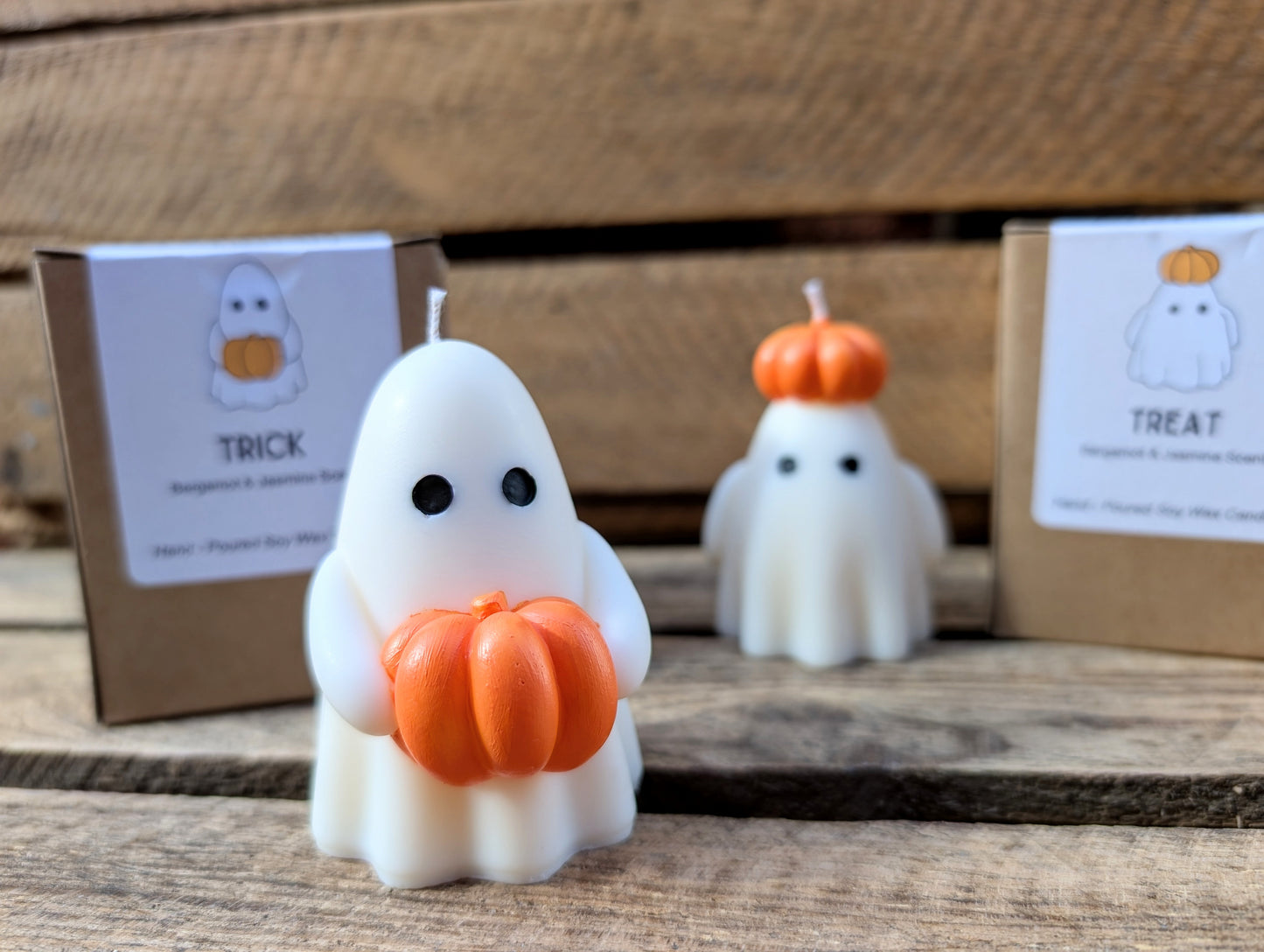 Trick Or Treat Ghost Candles
