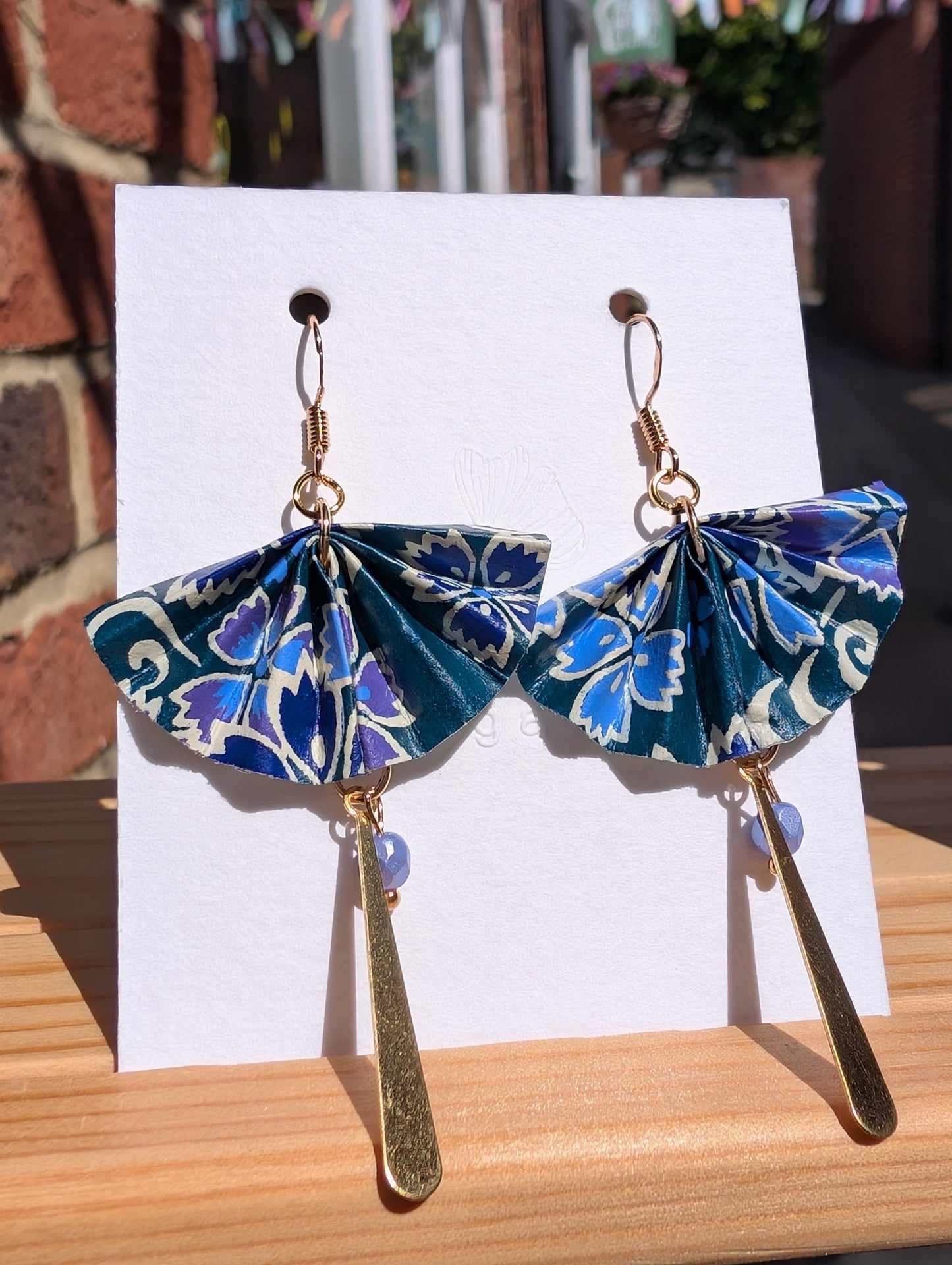 Handmade Origami Fan Earrings