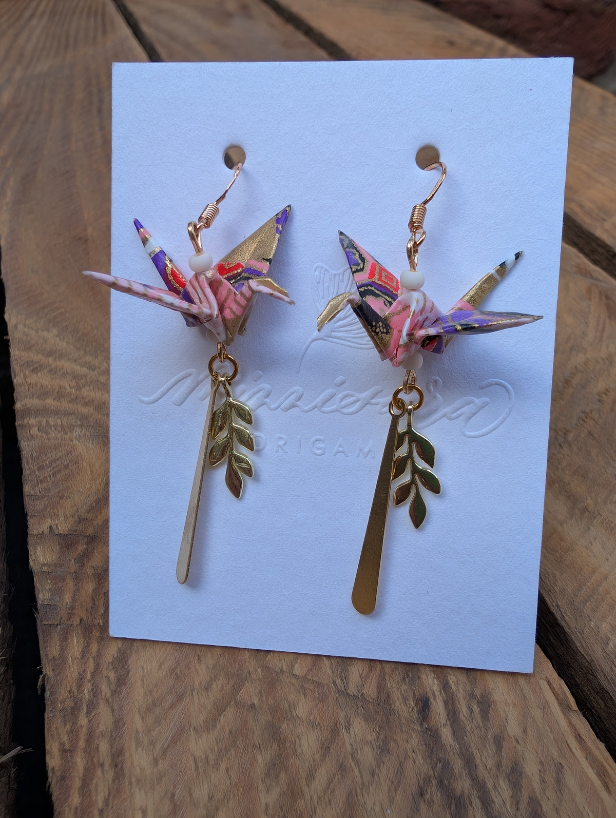 Handmade Origami Crane Earrings - Multiple styles To Choose From