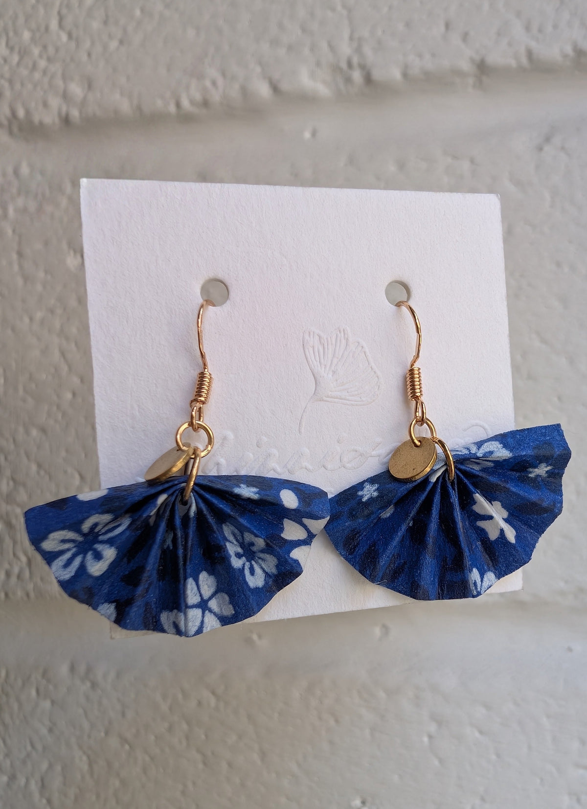 Handmade Origami Fan Earrings