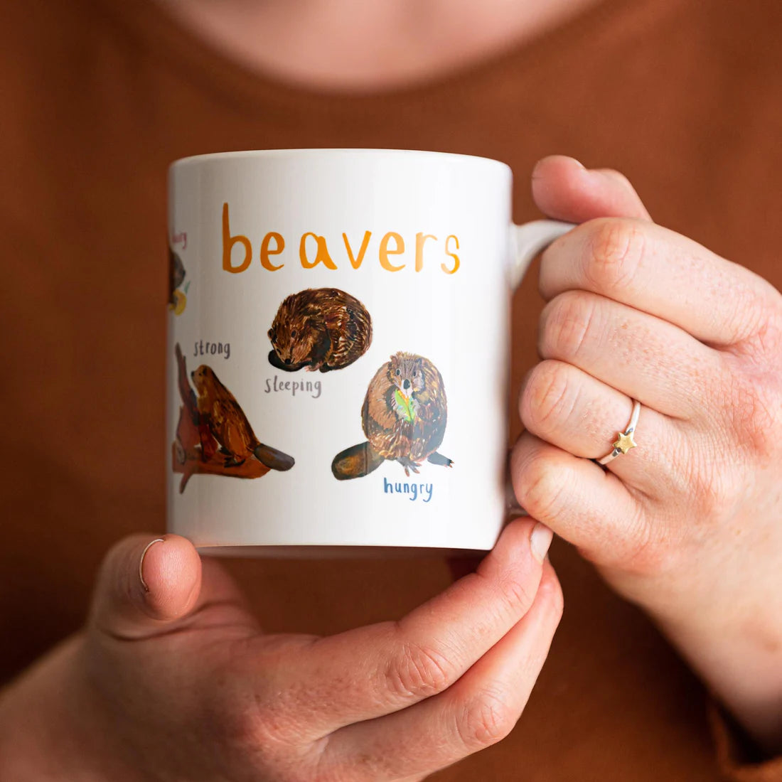 Beavers Ceramic Bird Mug