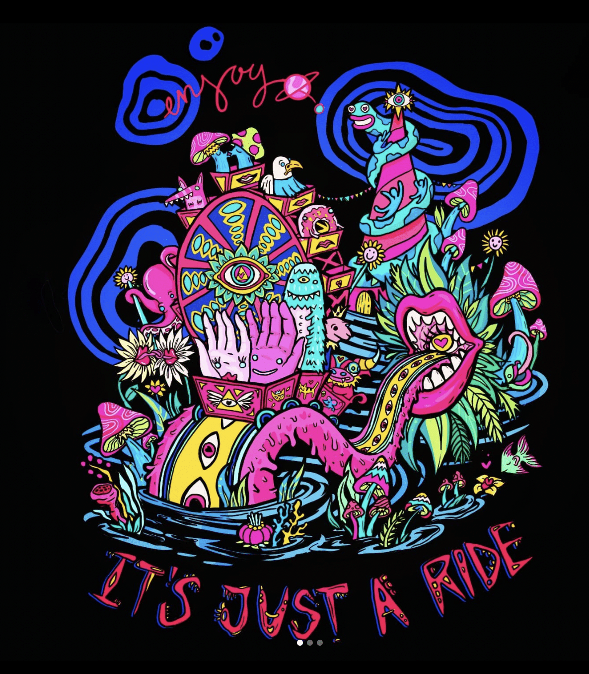 It Is Just A Ride A5 Print - Black Edition