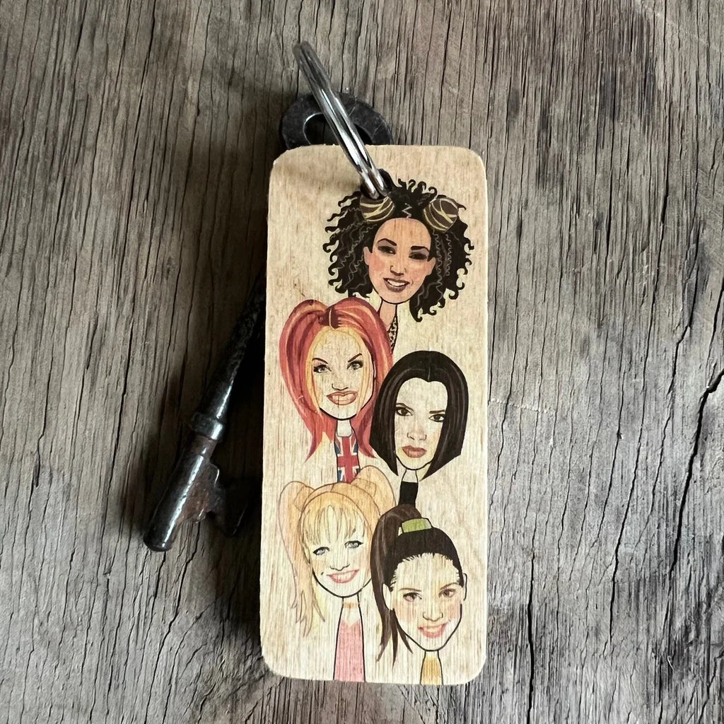 Spice Girls Wooden Keyring