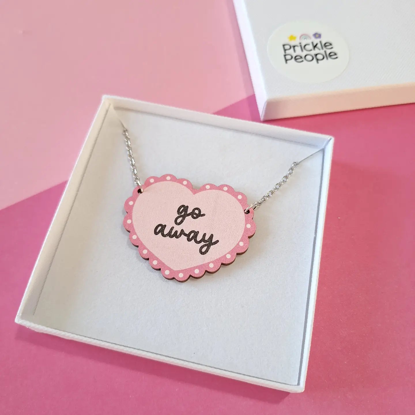 Go Away Heart Necklace