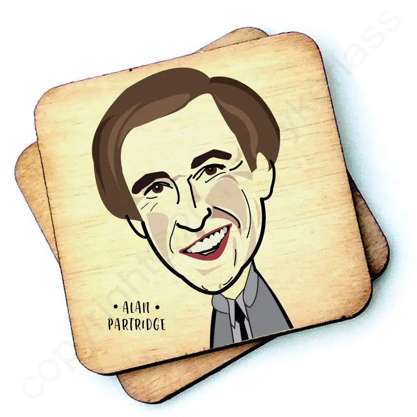 Alan Partridge Wooden Coaster
