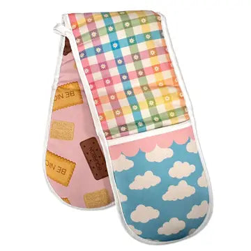 Rainbow Gingham Double Oven Glove