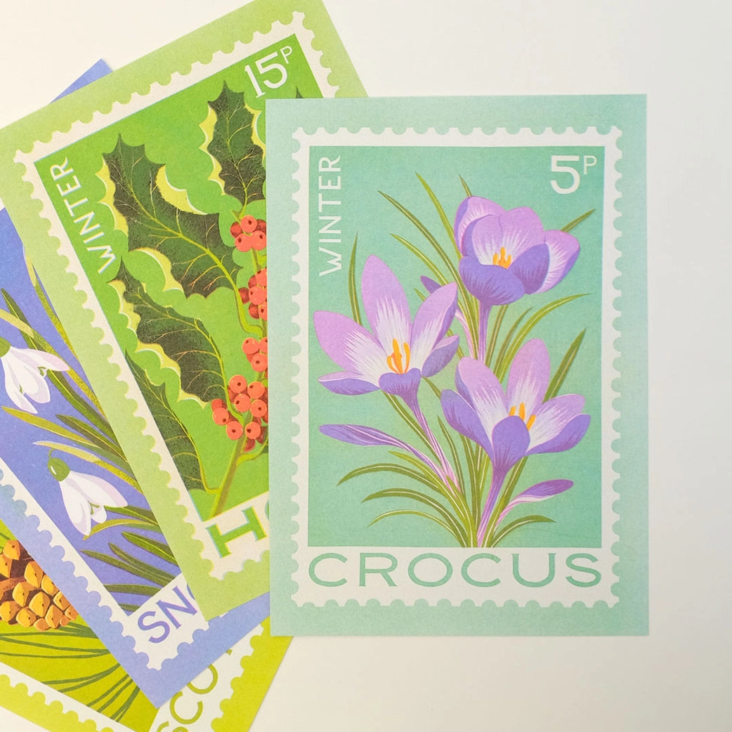 Crocus A5 Risograph Print