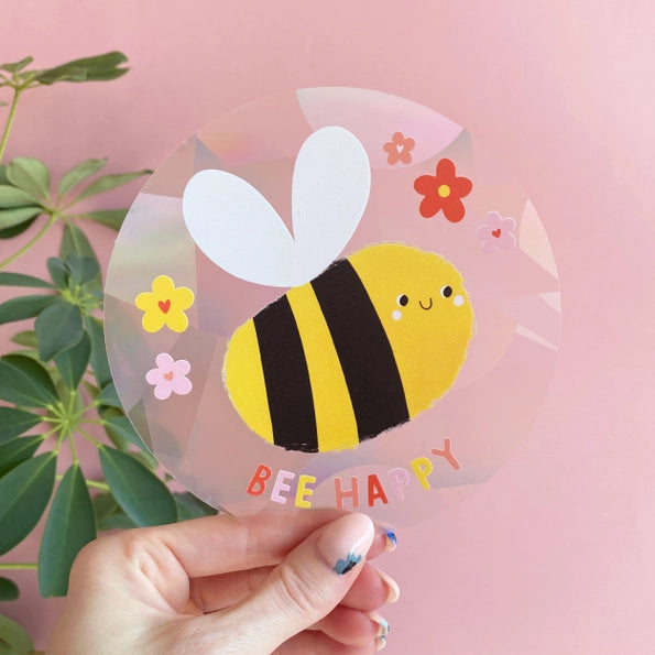 Bee Happy Suncatcher Window Sticker