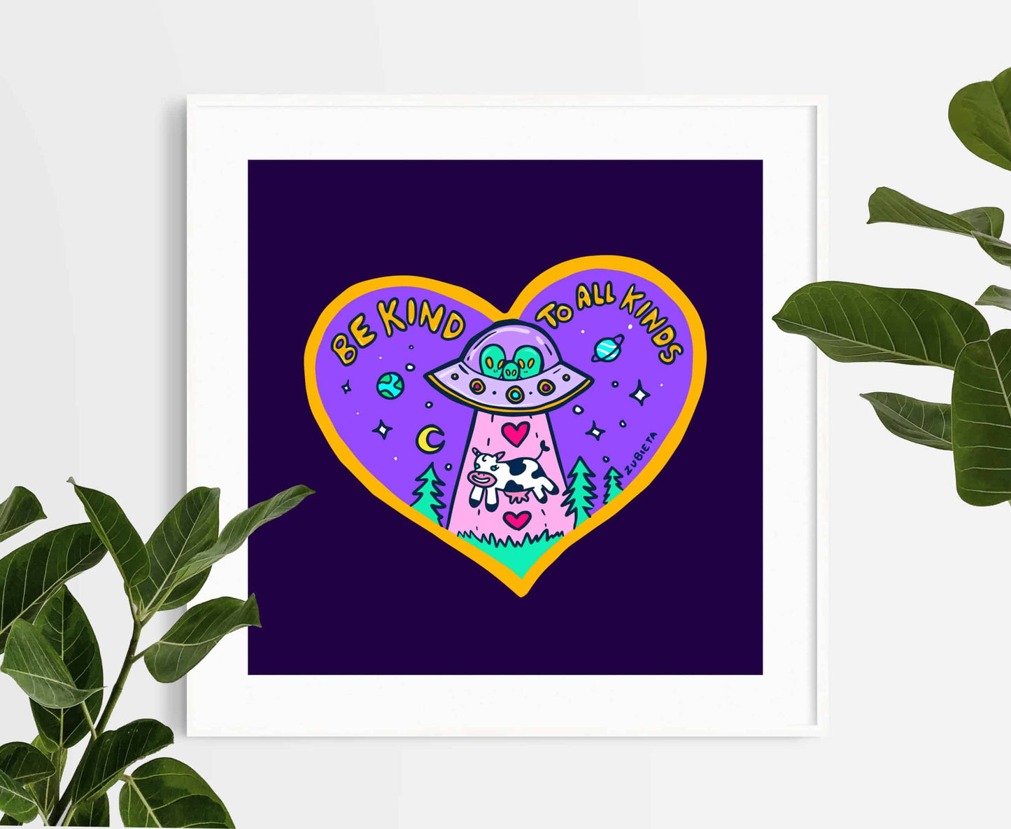 Be Kind To All Kinds Square Print