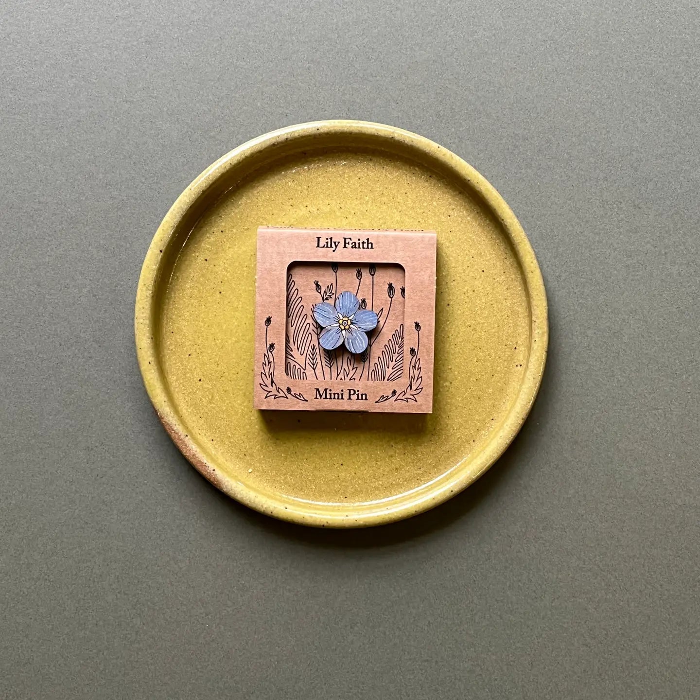 Forget Me Not Hand Painted Mini Pin