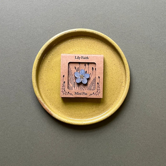 Forget Me Not Hand Painted Mini Pin