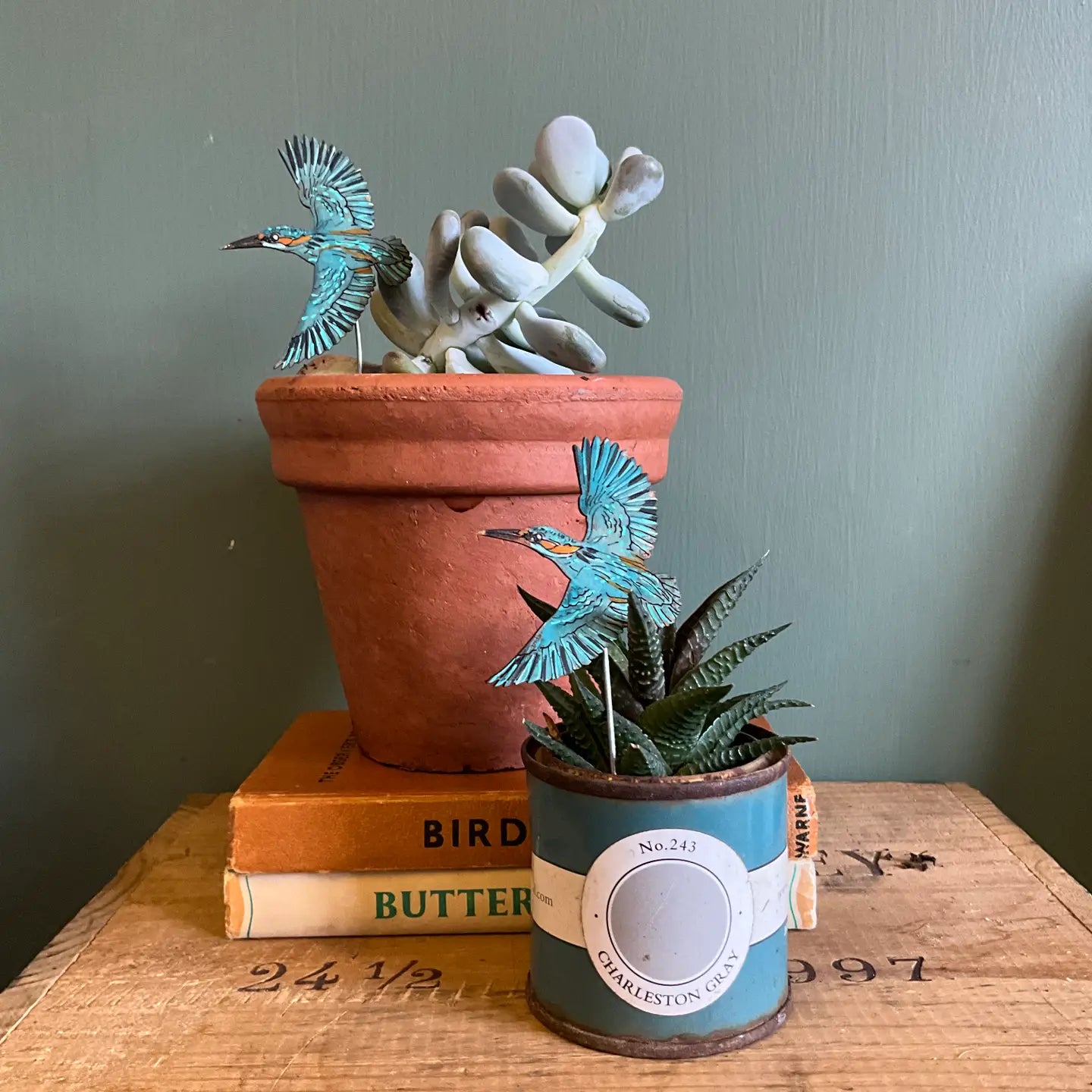 Kingfisher Plant Pot Companions