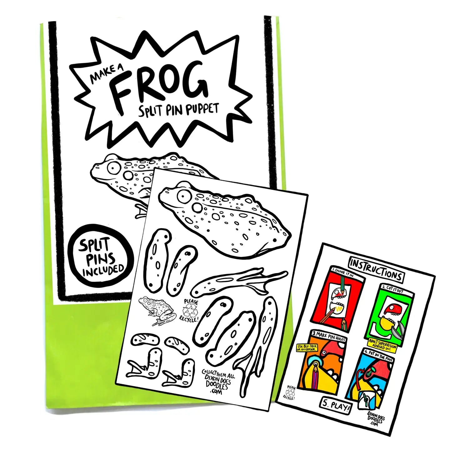 Frog Split Pin Puppet Craft Kit