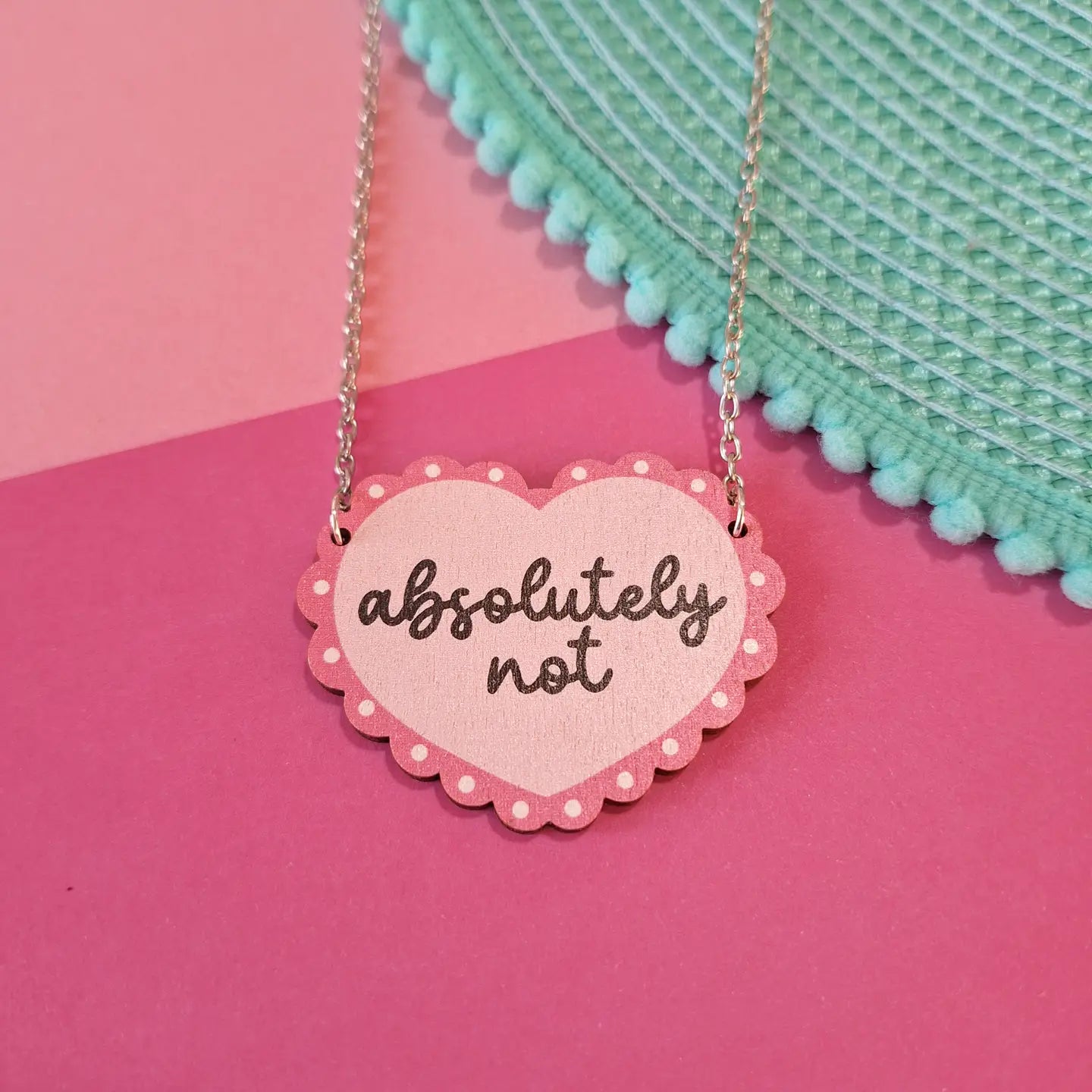 Absolutely Not Heart Necklace
