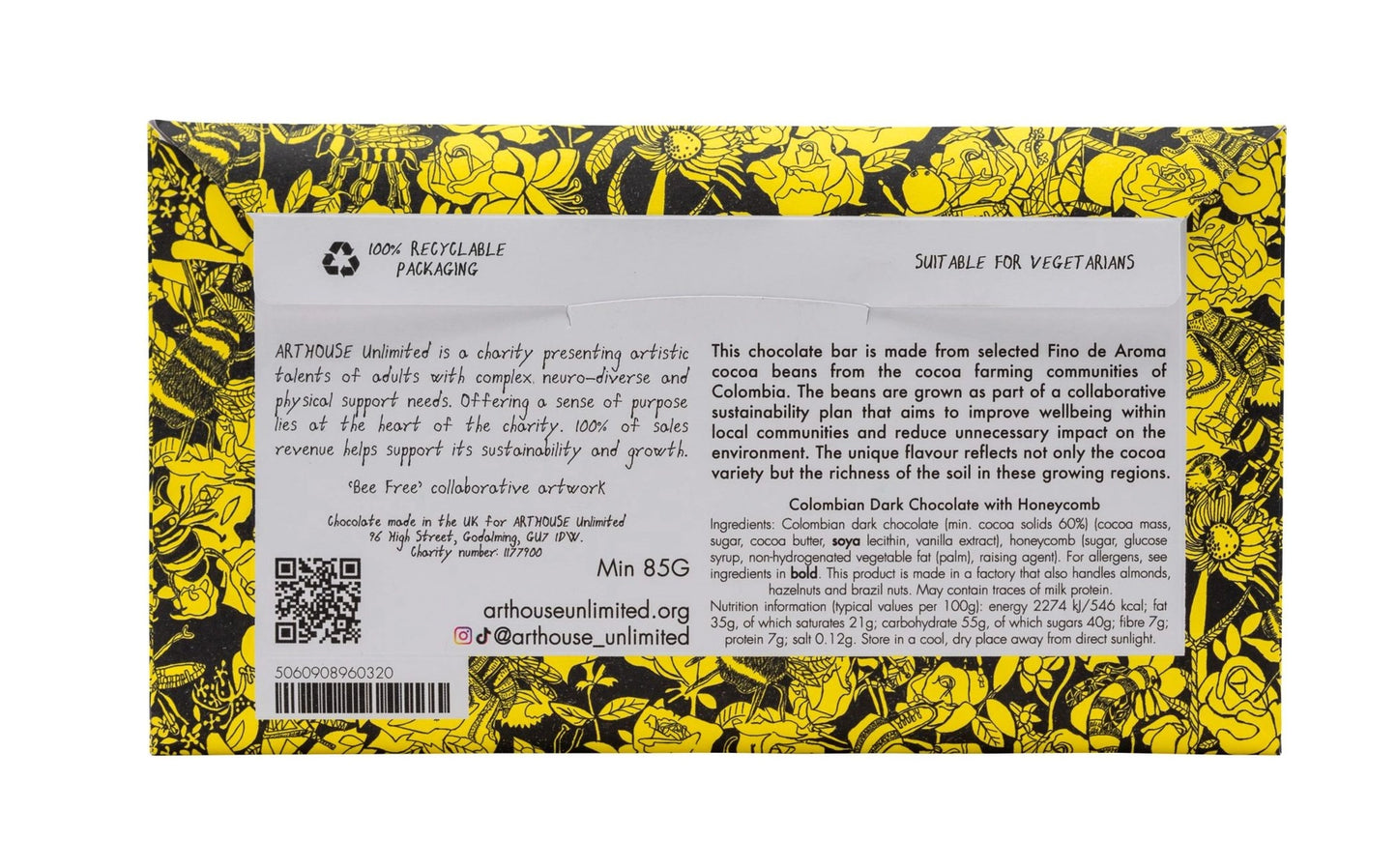 Dark Chocolate and Honeycomb Bee Free Bar
