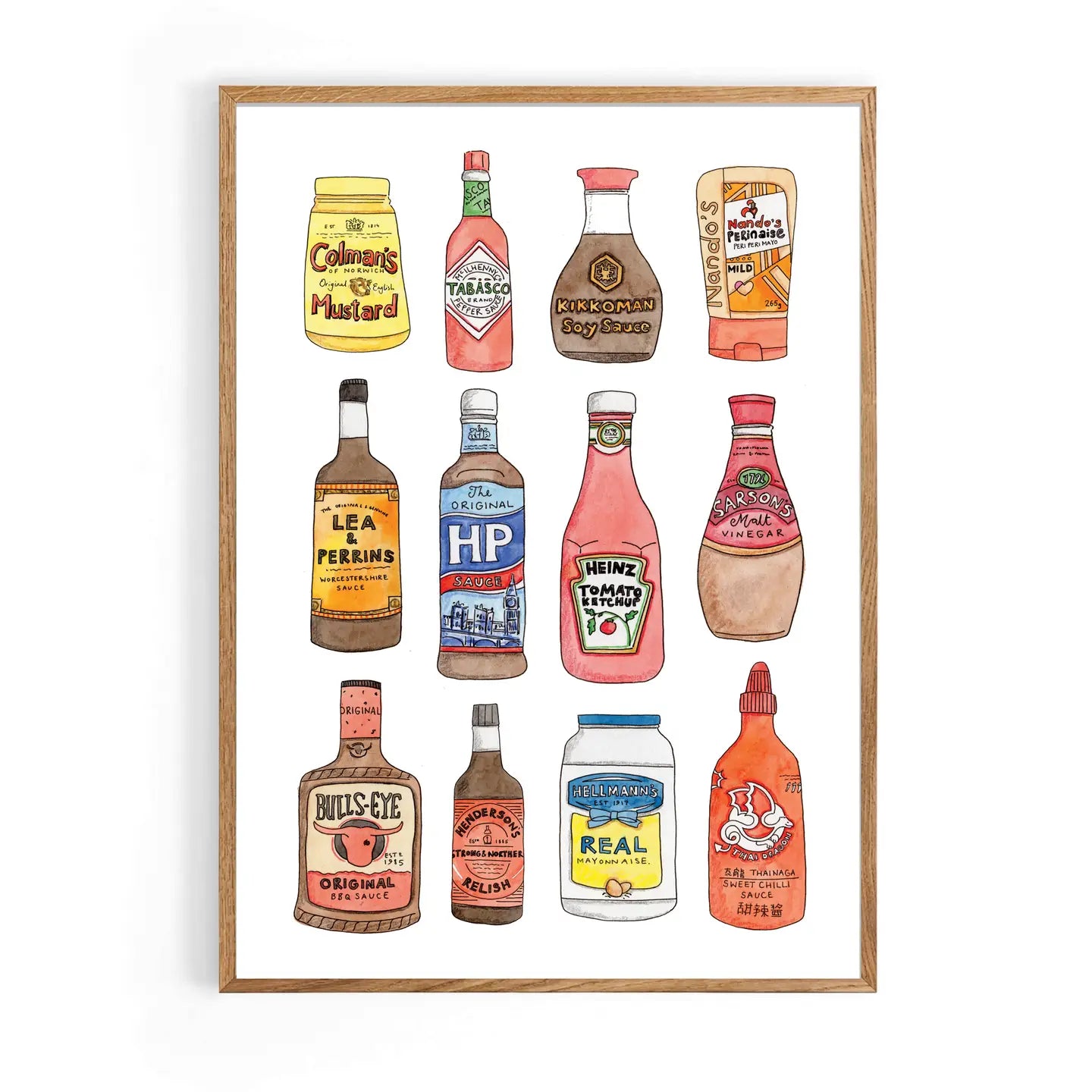 Condiments A4 Print