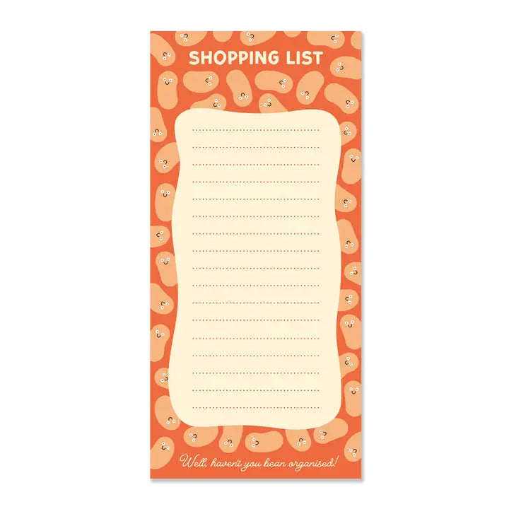 Bean Shopping List Pad