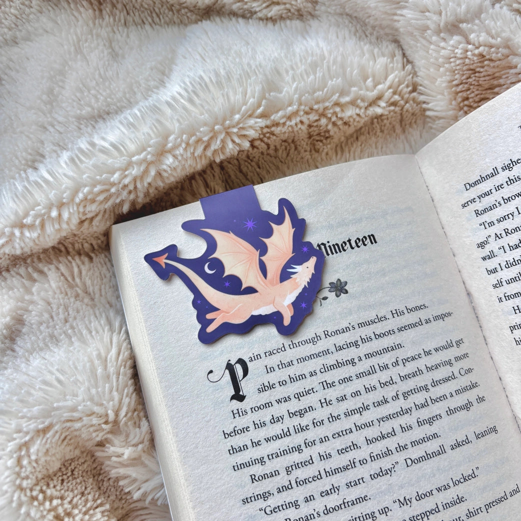 Golden Fantasy Dragon Magnetic Bookmark