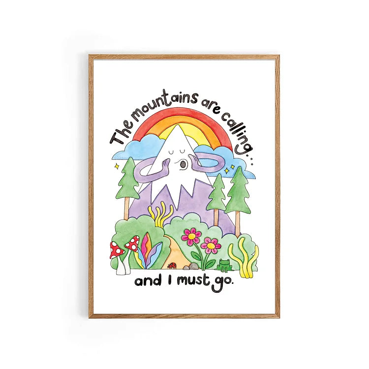 Mountains Are Calling A4 Print