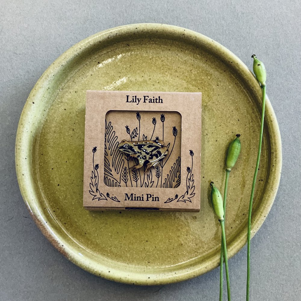 Frog Hand Painted Mini Pin