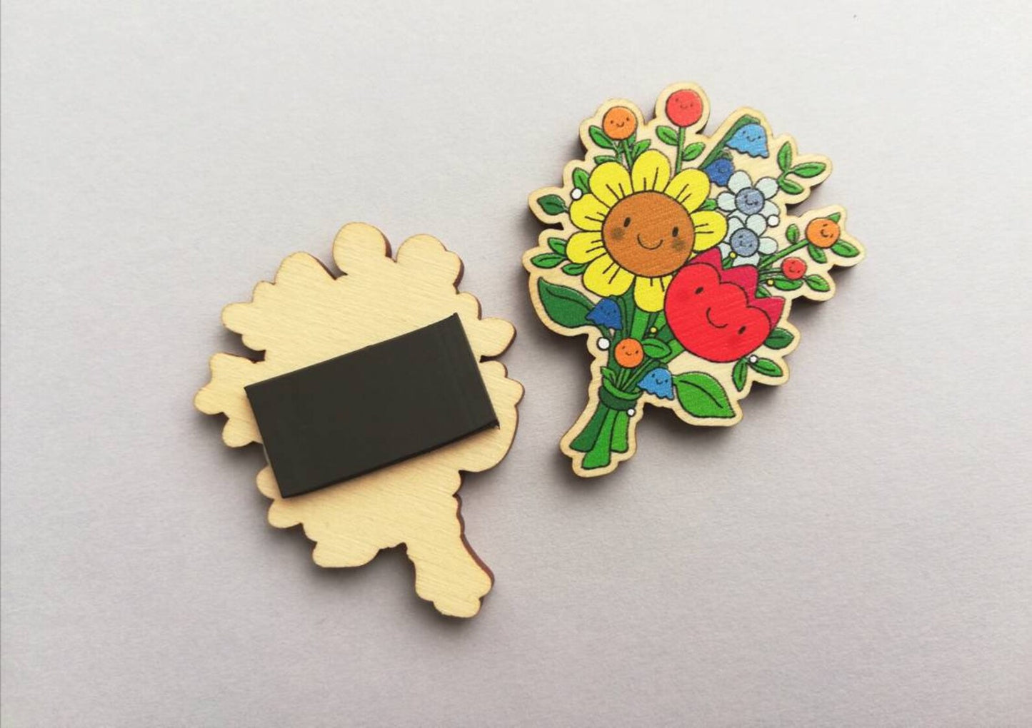 Thank A Bunch Wooden Magnet