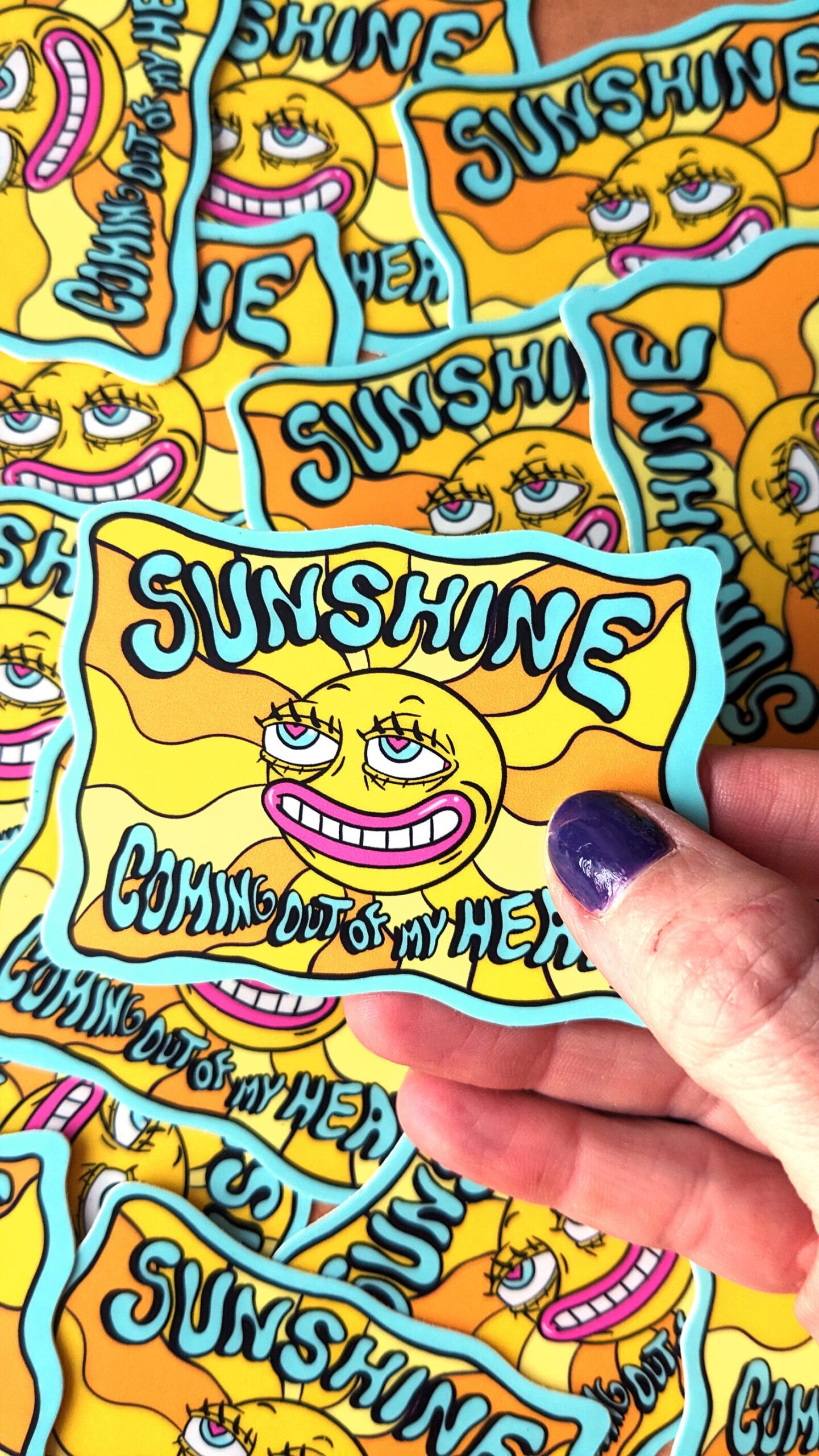 Sunshine Coming Out Of My Head Sticker
