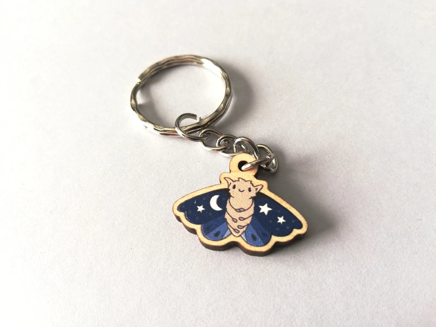 Mini Moth Wooden Keyring
