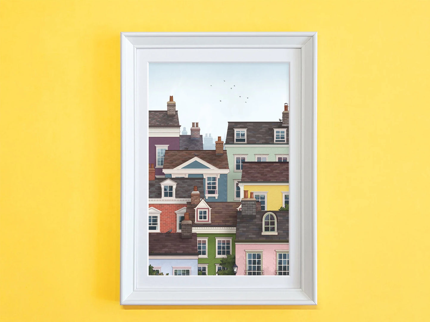 Colourful Houses Print - Available in 2 sizes