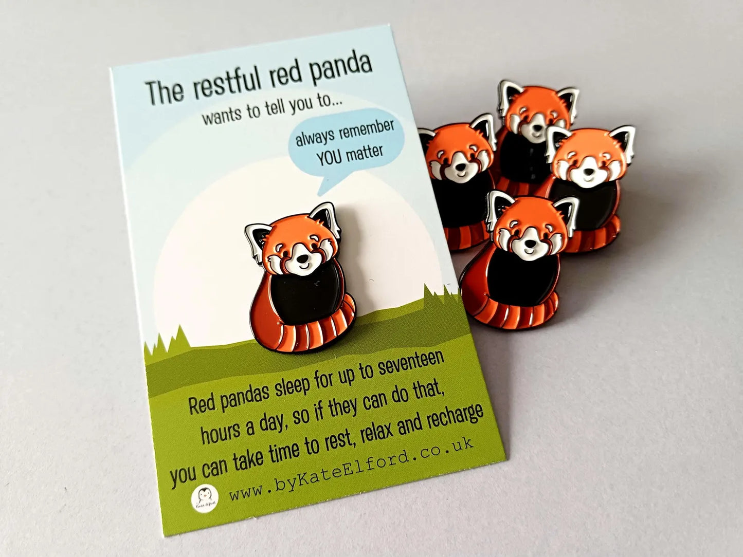 'The Restful Red Panda' Pin