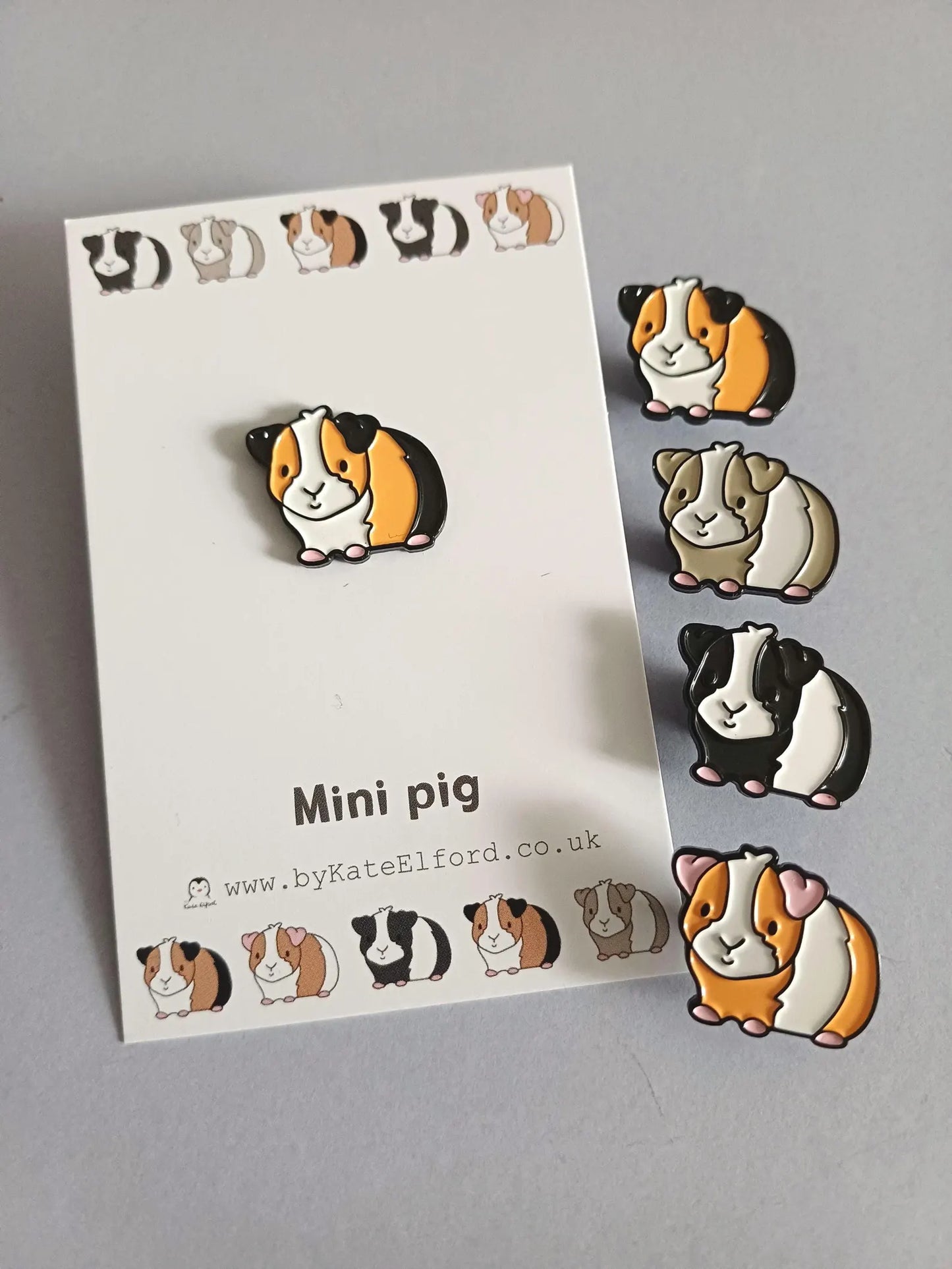 'Mini Pig' Pin - 4 colours to choose from.