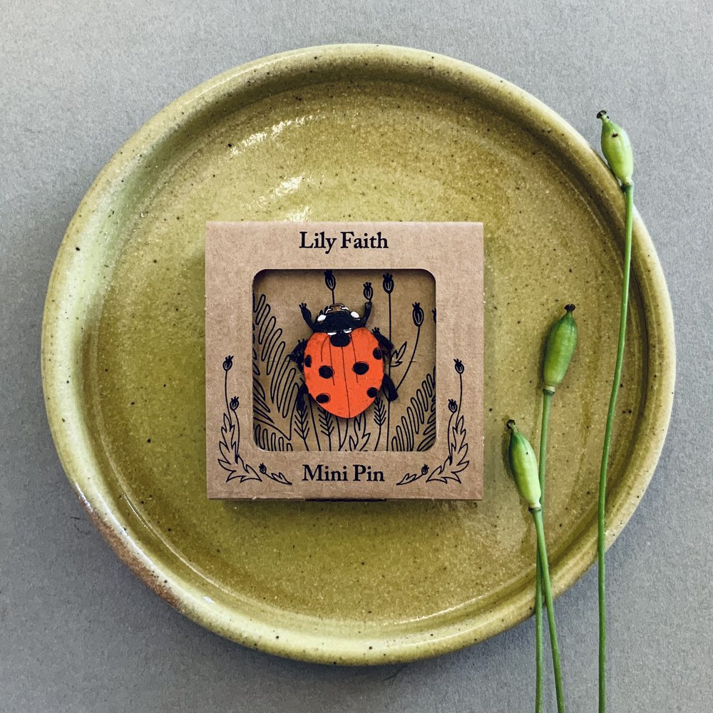 Ladybird Hand Painted Mini Pin