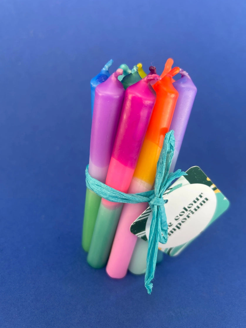 Mini Dip Dye Candles - Set Of 10