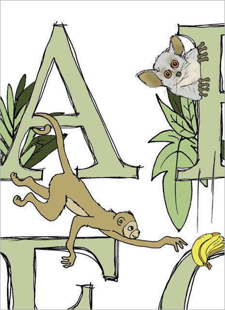 A3 Jungle Alphabet Print (Unframed)
