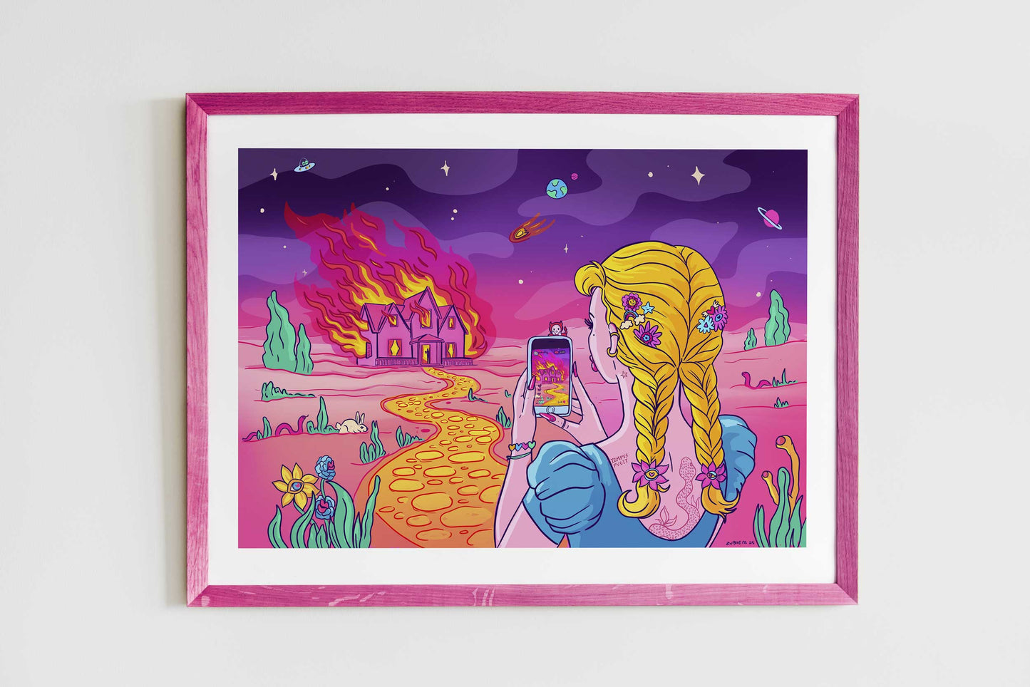 'My House On Fire' A5 Print