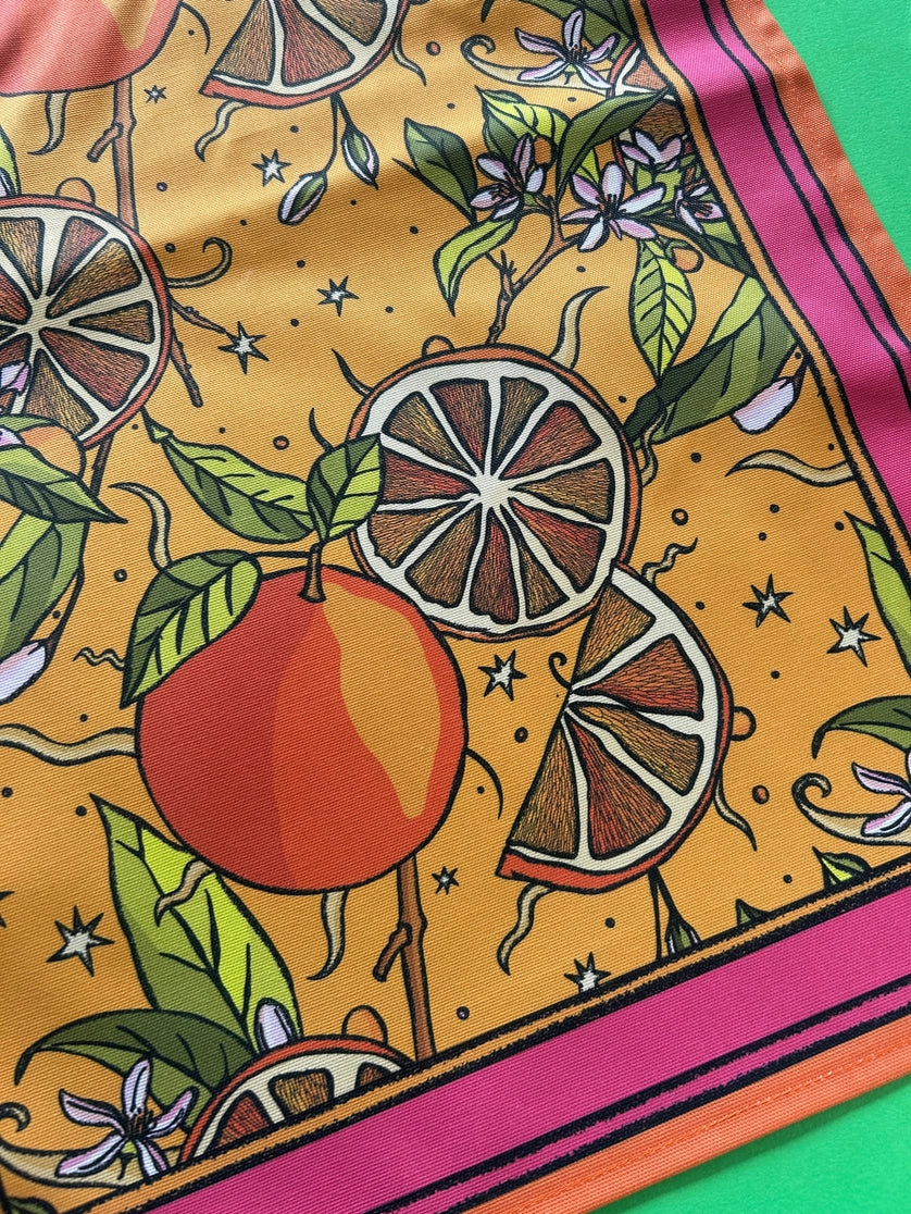 Juicy Oranges Tea Towel