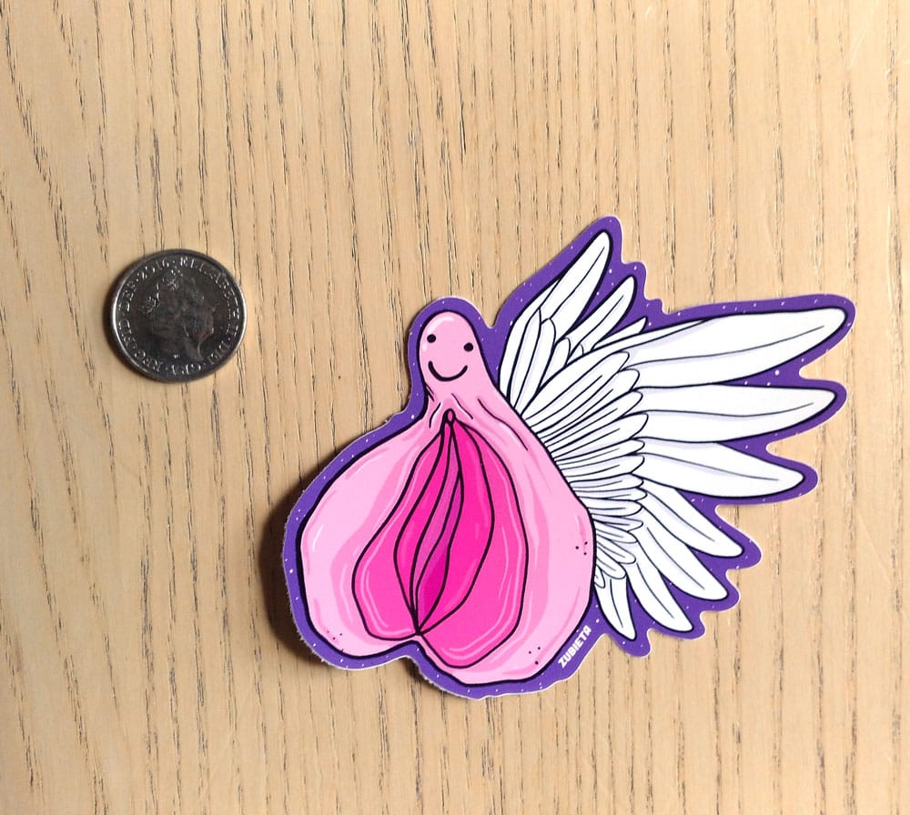 Flying Pussy Sticker