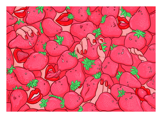 Strawberry Dreams A4 Print