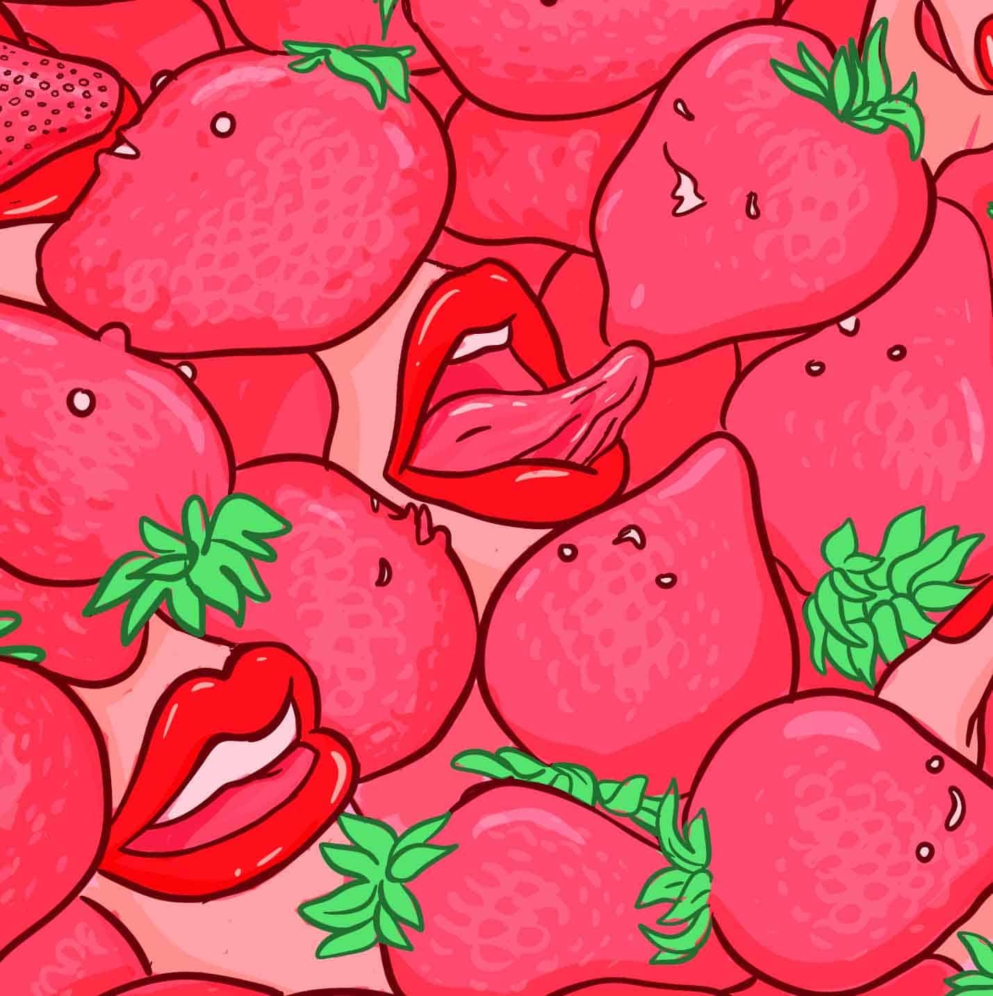 Strawberry Dreams A4 Print